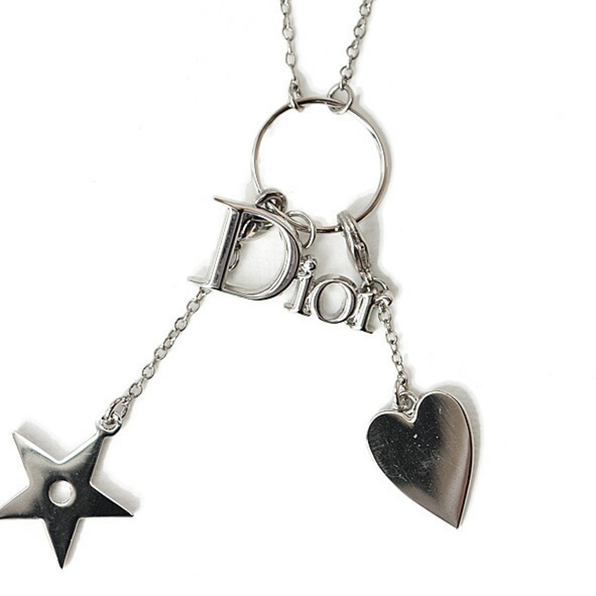 Christian Dior Necklace Vintage Logo Star Heart
